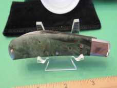 Tuna Valley 2020 Green Burl Rain Drop Damascus Phoenix Jack 1 of 50