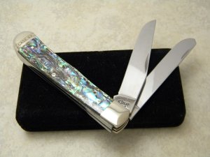 Case XX USA 10 Dot Abalone Pearl 8254 SS Trapper Knife NIB