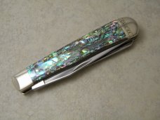 Case XX USA 10 Dot Abalone Pearl 8254 SS Trapper Knife NIB Case XX USA 10 Dot Abalone Pearl 8254 SS Trapper Knife NIB