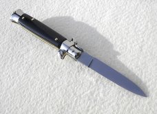 FRANK BELTRAME 8" COLTELLERIE ITALY BLACK ACRYLIC FLAT GRIND STILETTO 