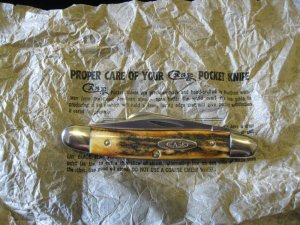 Case XX Stainless USA 4 Dot (1976) Stag 5347 HP SSP Razor Edge Knife Stk #108