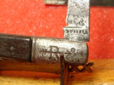 RUSSELL BARLOW 1930-46 SINGLE BLADE BARLOW WOOD HANDLES RUSSELL BARLOW 1930-46 SINGLE BLADE BARLOW WOOD HANDLES