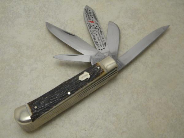 Bulldog Brand Stag "1998 Old Dominion Knife Collectors Association" 5 Blade Trapper Knife Bulldog Brand Stag "1998 Old Dominion Knife Collectors Association" 5 Blade Trapper Knife