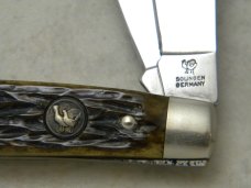 Hen and Rooster Bertram Cutlery Solingen Germany Bone 433-AP Stockman Knife in Box Hen and Rooster Bertram Cutlery Solingen Germany Bone 433-AP Stockman Knife in Box