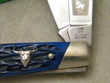 Hen and Rooster Bertram Cutlery Solingen Germany Bone 343C-Cbb/CR Stockman Knife in Box