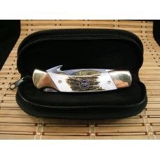SCHRADE+ USA LIMITED EDITION HERITAGE 100 YEAR ANIVERSARY LOCK BACK MINT STAG GUT HOOK  KNIFE & CASE