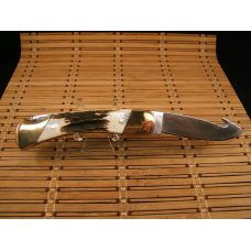 SCHRADE+ USA LIMITED EDITION HERITAGE 100 YEAR ANIVERSARY LOCK BACK MINT STAG GUT HOOK  KNIFE & CASE