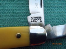 Kutmaster Utica NY Yellow Stockman with Etch Kutmaster Utica NY Yellow Stockman with Etch