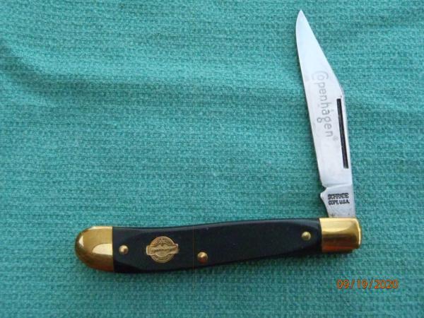 Schrade Cope USA Copenhagen knife Peanut pattern Schrade Cope USA Copenhagen knife Peanut pattern