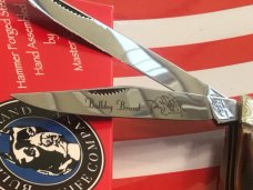 Bulldog Brand (Hand Made) 2 Blade Slim Trapper Pocket Knife w Great Redish Stag Handles -NOS + Box Bulldog Brand (Hand Made) 2 Blade Slim Trapper Pocket Knife w Great Redish Stag Handles -NOS + Box