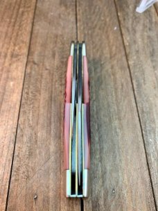 Queen Cutlery Strawberry Delrin Gunstock D-2 Tool Steel Blades Queen Cutlery Strawberry Delrin Gunstock D-2 Tool Steel Blades