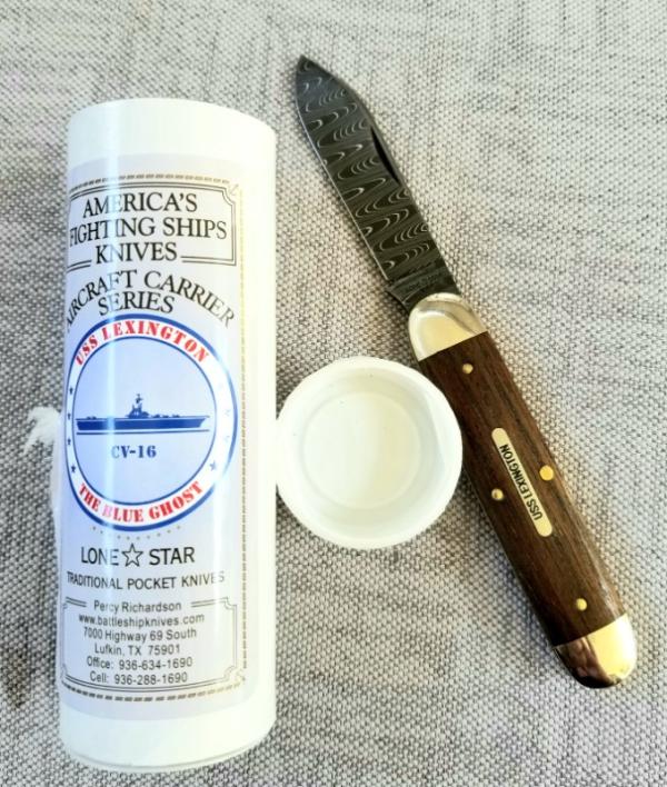 GREAT EASTERN 35 BATTLESHIP SFO,TEAK & DAMASCUS SINGLE BLADE KNIFE,2020,NIT GREAT EASTERN 35 BATTLESHIP SFO,TEAK & DAMASCUS SINGLE BLADE KNIFE,2020,NIT