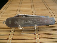 GEORGE SCHRADE KNIFE CO. U.S.A. VIN. 1928-46 HUNTING & FISHING LOCKBACK STAINLESS STEEL POCKET KNIFE GEORGE SCHRADE KNIFE CO. U.S.A. VIN. 1928-46 HUNTING & FISHING LOCKBACK STAINLESS STEEL POCKET KNIFE