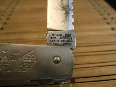 GEORGE SCHRADE KNIFE CO. U.S.A. VIN. 1928-46 HUNTING & FISHING LOCKBACK STAINLESS STEEL POCKET KNIFE GEORGE SCHRADE KNIFE CO. U.S.A. VIN. 1928-46 HUNTING & FISHING LOCKBACK STAINLESS STEEL POCKET KNIFE