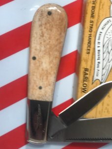 Vintage Parker Cutlery 2 Blade Barlow w/ Nice Appaloosa Bone Handles -NOS Vintage Parker Cutlery 2 Blade Barlow w/ Nice Appaloosa Bone Handles -NOS