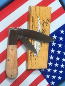 Vintage Parker Cutlery 2 Blade Barlow w/ Nice Appaloosa Bone Handles -NOS Vintage Parker Cutlery 2 Blade Barlow w/ Nice Appaloosa Bone Handles -NOS