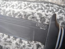Discontinued SOG GOV-TAC Fixed Blade Knife 6.1" Clip Point AUS-8 Stainless Steel Blade Kraton Handle Discontinued SOG GOV-TAC Fixed Blade Knife 6.1" Clip Point AUS-8 Stainless Steel Blade Kraton Handle