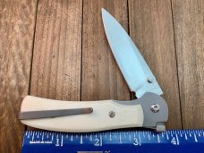 A.G. Russell One Handed Knife In Natural Smooth White Bone A.G. Russell One Handed Knife In Natural Smooth White Bone