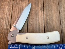 A.G. Russell One Handed Knife In Natural Smooth White Bone A.G. Russell One Handed Knife In Natural Smooth White Bone