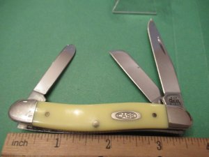 Case XX 2003 Yellow Delrin  Stockman Pattern # 3318 CV