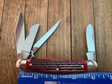 Henckels by Boker 4 Blade Stockman Red Pick Bone 4” OAL. Henckels by Boker 4 Blade Stockman Red Pick Bone 4” OAL.