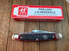 Henckels by Boker 4 Blade Stockman Red Pick Bone 4” OAL. Henckels by Boker 4 Blade Stockman Red Pick Bone 4” OAL.