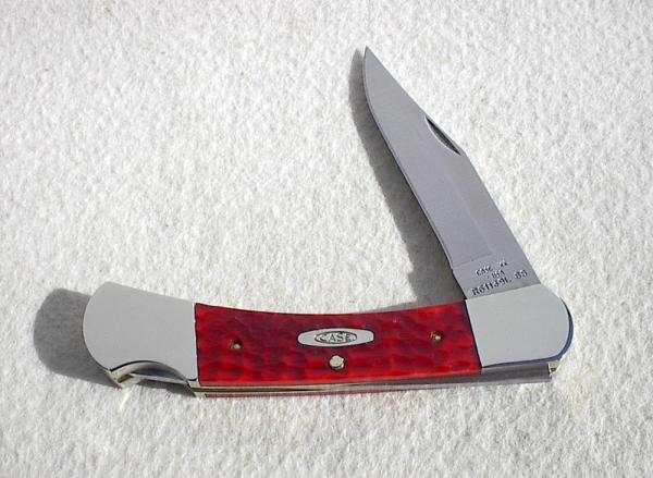 RARE 1989 CASE XX USA R61139L LARGE 5" LOCKBACK RED BONE FOLDING KNIFE - MINT