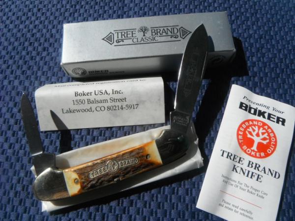 NOS/NIB   Vintage Boker 200 Stag Canoe Pocket Knife Solingen Germany Tree Brand Classic