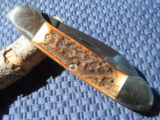 NOS/NIB   Vintage Boker 200 Stag Canoe Pocket Knife Solingen Germany Tree Brand Classic