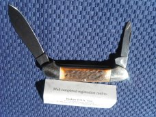 NOS/NIB   Vintage Boker 200 Stag Canoe Pocket Knife Solingen Germany Tree Brand Classic