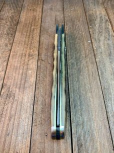 A.G. Russell Granddad’s Lockback In Antique Green Jigged Bone 5 1/4” A.G. Russell Granddad’s Lockback In Antique Green Jigged Bone 5 1/4”