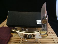 SCHRADE+ USA LTD. EDITION HERITAGE GENUINE STAG MINT LOCK BACK POCKET KNIFE, BOX, FELT CASE & PAPERS SCHRADE+ USA LTD. EDITION HERITAGE GENUINE STAG MINT LOCK BACK POCKET KNIFE, BOX, FELT CASE & PAPERS