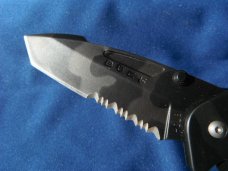 NIB Buck 870 Bones Knife,  Folding Pocket Knife Partially Serrated Tactical Folding Knife with Clip
