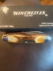 1988 Winchester 2991 Fat Stag Handles With Nickel Silver Bolsters & 2 Blades New In The Box