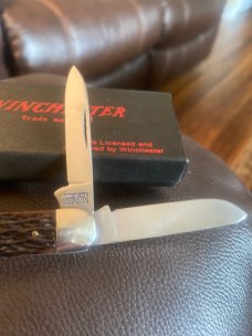 1988 Winchrster 3904 Dark Bone Handles With Nickel Silver Bolsters & 3 Blades Brand New In Box 1988 Winchrster 3904 Dark Bone Handles With Nickel Silver Bolsters & 3 Blades Brand New In Box