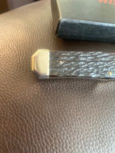 1987 Winchester 2921 Dark Bone Handles With Fancy Nickel Silver Bolsters A Nice Emblem & Two Blades 1987 Winchester 2921 Dark Bone Handles With Fancy Nickel Silver Bolsters A Nice Emblem & Two Blades