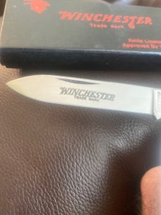 1987 Winchester 2921 Dark Bone Handles With Fancy Nickel Silver Bolsters A Nice Emblem & Two Blades 1987 Winchester 2921 Dark Bone Handles With Fancy Nickel Silver Bolsters A Nice Emblem & Two Blades