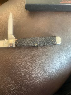 1987 Winchester 2921 Dark Bone Handles With Fancy Nickel Silver Bolsters A Nice Emblem & Two Blades 1987 Winchester 2921 Dark Bone Handles With Fancy Nickel Silver Bolsters A Nice Emblem & Two Blades