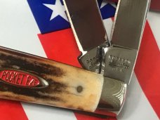 Robeson (Pocket Eze ) By Queen, Exclusive One of 200 Trapper w/ Great Stag Handles -NOS w/ Box