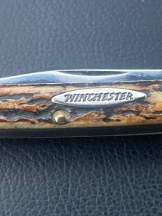 1992 Winchester 1901 1/2S Stag Handle Fishtail With Nickel Silver Bolsters & Singke Winchester Blade 1992 Winchester 1901 1/2S Stag Handle Fishtail With Nickel Silver Bolsters & Singke Winchester Blade