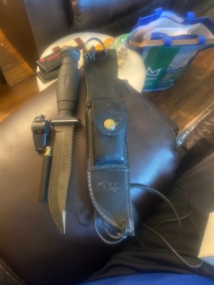 Brand New Case OutLander Lightweight Wilderness Knife With Sheath And All the Accessories And box