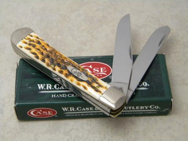 Case XX USA 2008 Amber Bone 6254 SS Trapper Knife in Box Case XX USA 2008 Amber Bone 6254 SS Trapper Knife in Box