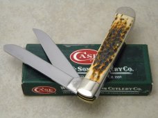 Case XX USA 2008 Amber Bone 6254 SS Trapper Knife in Box Case XX USA 2008 Amber Bone 6254 SS Trapper Knife in Box
