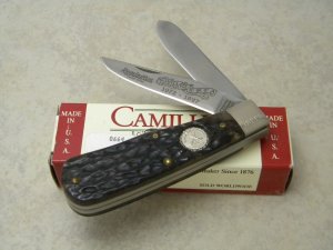 Camillus New York USA (Remington) "Salute the NKCA" Delrin 0693 Bullet Trapper Knife in Box