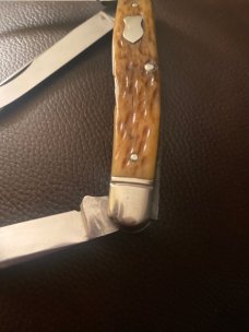 1940-57 Western Boulder Co Vintage Bone Handle Stockman With Three Blades In near mint to mint shape 1940-57 Western Boulder Co Vintage Bone Handle Stockman With Three Blades In near mint to mint shape