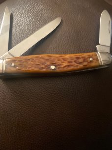 1940-57 Western Boulder Co Vintage Bone Handle Stockman With Three Blades In near mint to mint shape 1940-57 Western Boulder Co Vintage Bone Handle Stockman With Three Blades In near mint to mint shape