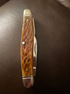 1940-57 Western Boulder Co Vintage Bone Handle Stockman With Three Blades In near mint to mint shape 1940-57 Western Boulder Co Vintage Bone Handle Stockman With Three Blades In near mint to mint shape