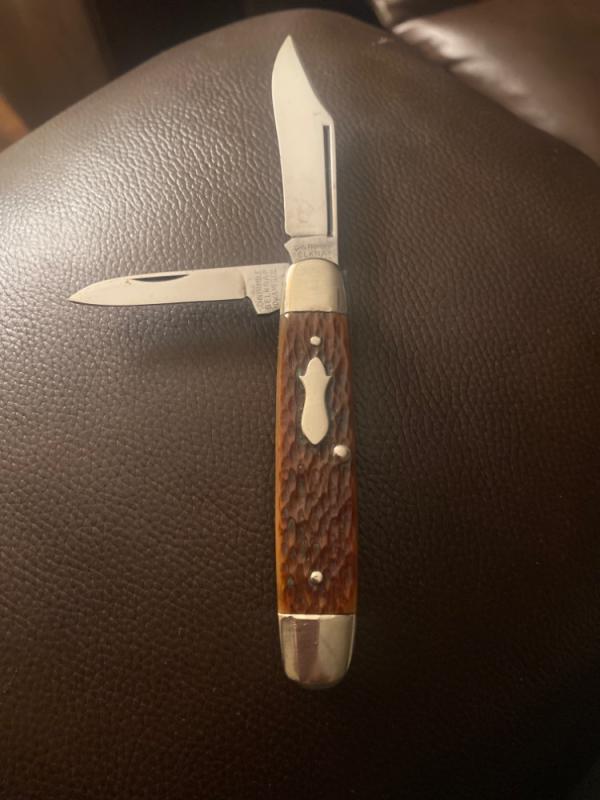 Vintage JOHN PRIMBLE BELKNAP Bone Handle With Nickel Silver Bolsters & Two Blades This Knife Is Nice Vintage JOHN PRIMBLE BELKNAP Bone Handle With Nickel Silver Bolsters & Two Blades This Knife Is Nice