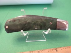 Tuna Valley 2020 Green Maple Burl Rain Drop Damascus Phoenix Jack 1 of 50