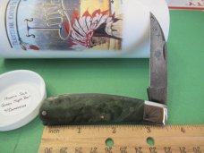 Tuna Valley 2020 Green Maple Burl Rain Drop Damascus Phoenix Jack 1 of 50